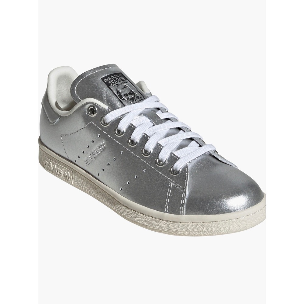 New Womens Adidas Stan Smith Sneaker Silver Streetwear Athleisure Y2K Activity 9